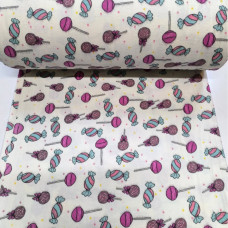 Flanel-Beli Šareni 240cm -Lolipop